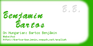benjamin bartos business card